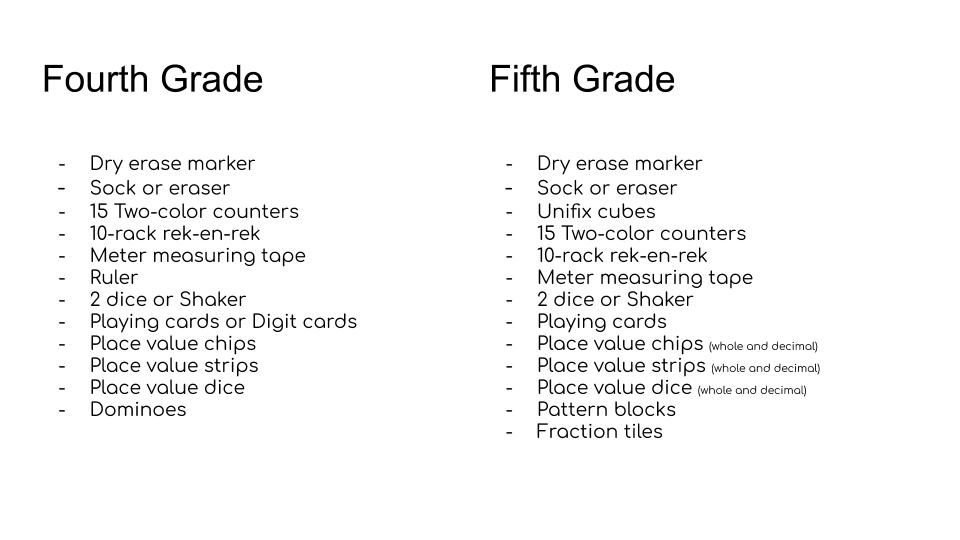 Math Tool-Kit Lists (2)